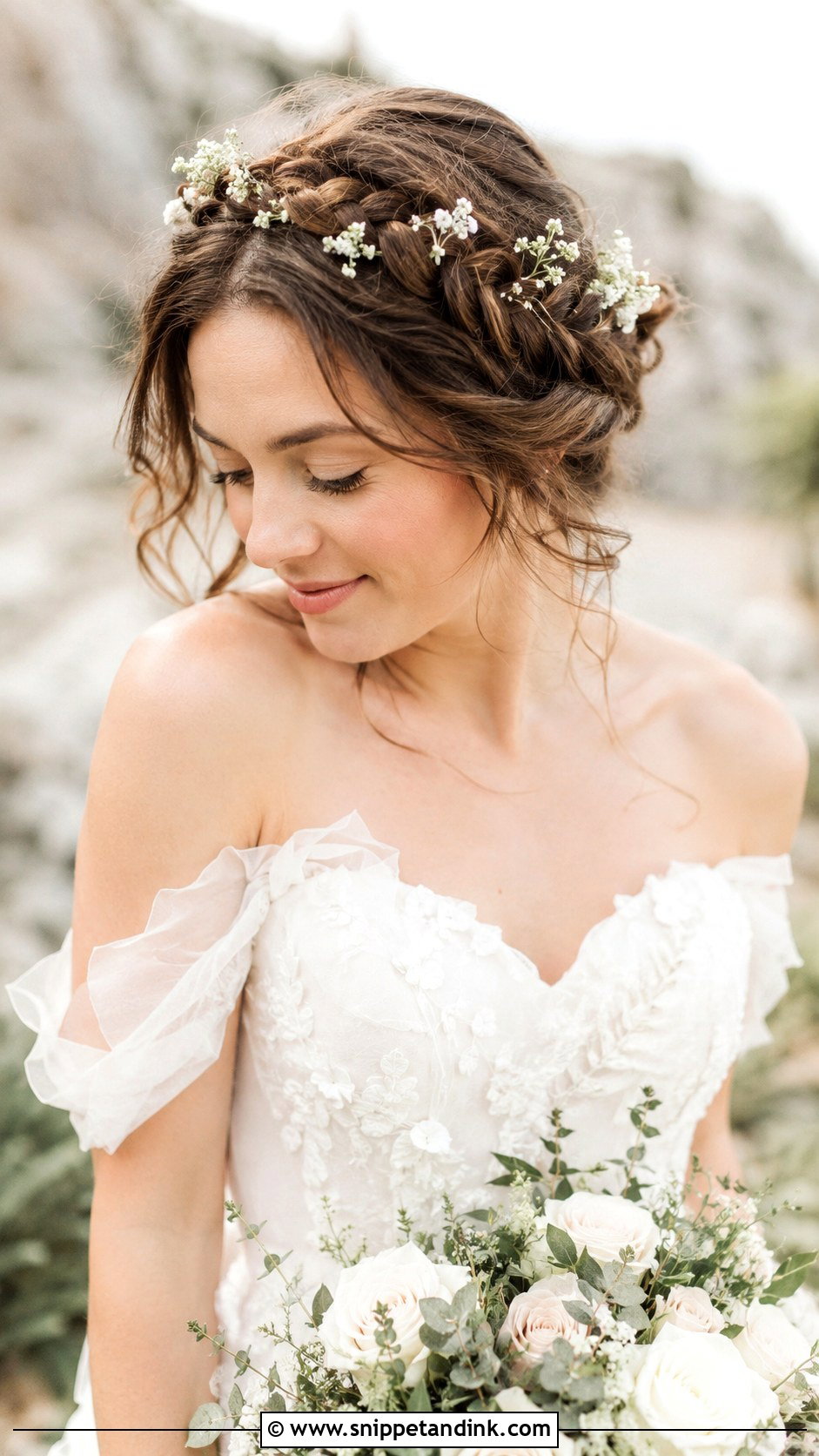 Braided Crown - Snippet and Ink - 20 Bridal Hairstyles for Medium Length Hair