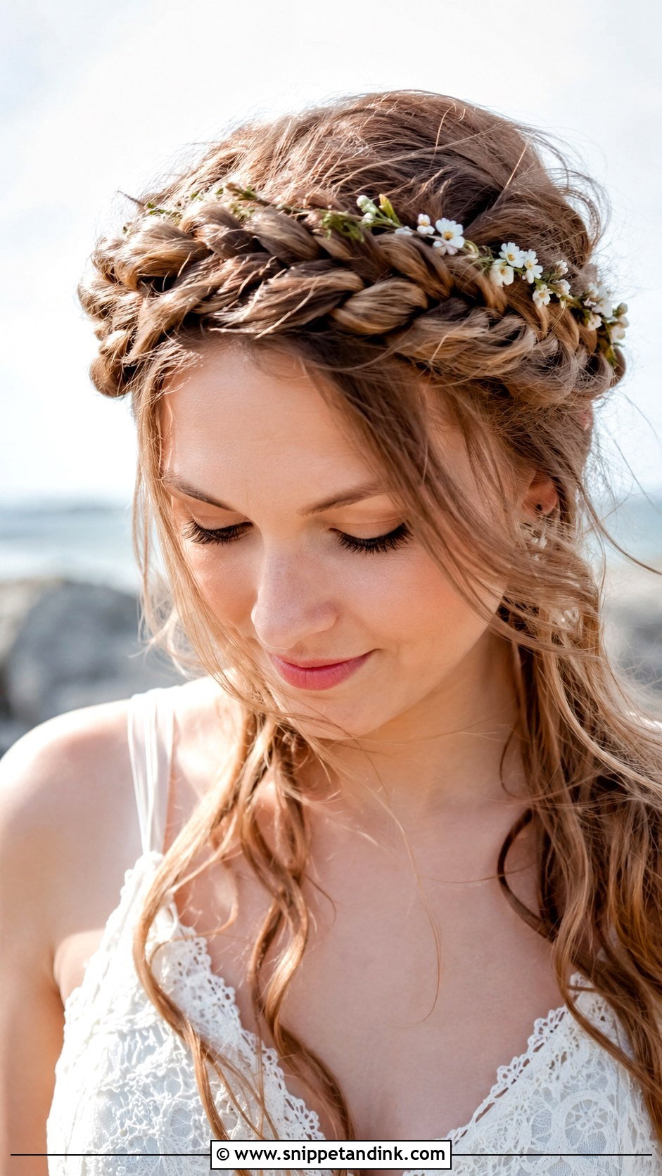 Braided Crown - Snippet and Ink - 30 Easy Wedding Guest Hairstyles