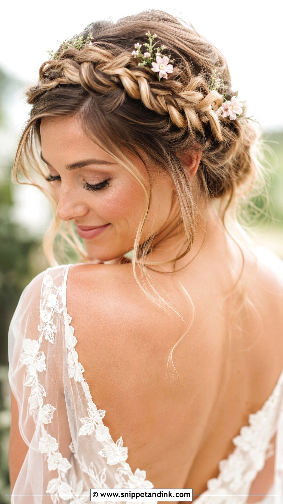 Braided Crown - Snippet and Ink - 30 Simple Wedding Guest Hair Ideas