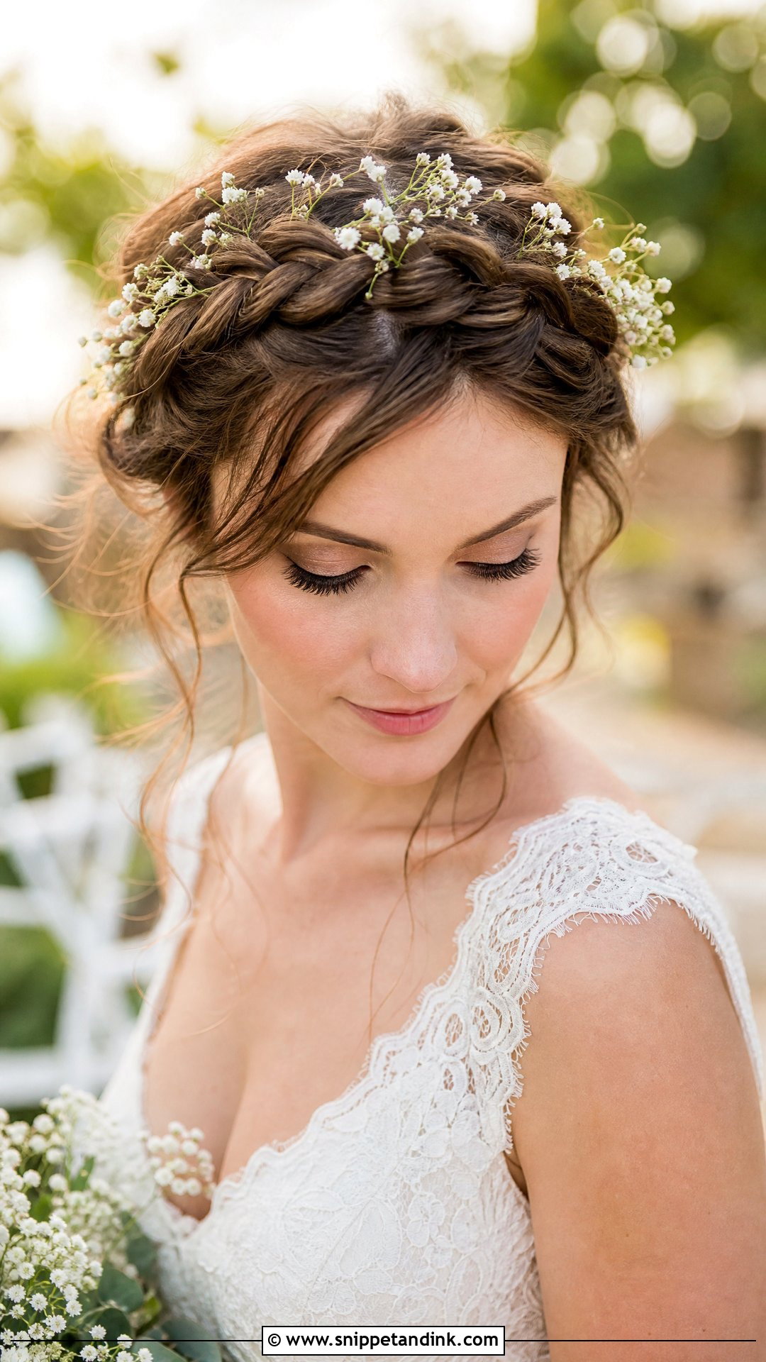 Braided Crown - Snippet and Ink - 20 Cute Wedding Guest Hairstyles
