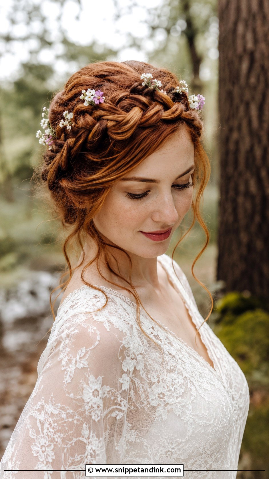 Braided Crown - Snippet and Ink - 20 Elopement Hairstyles