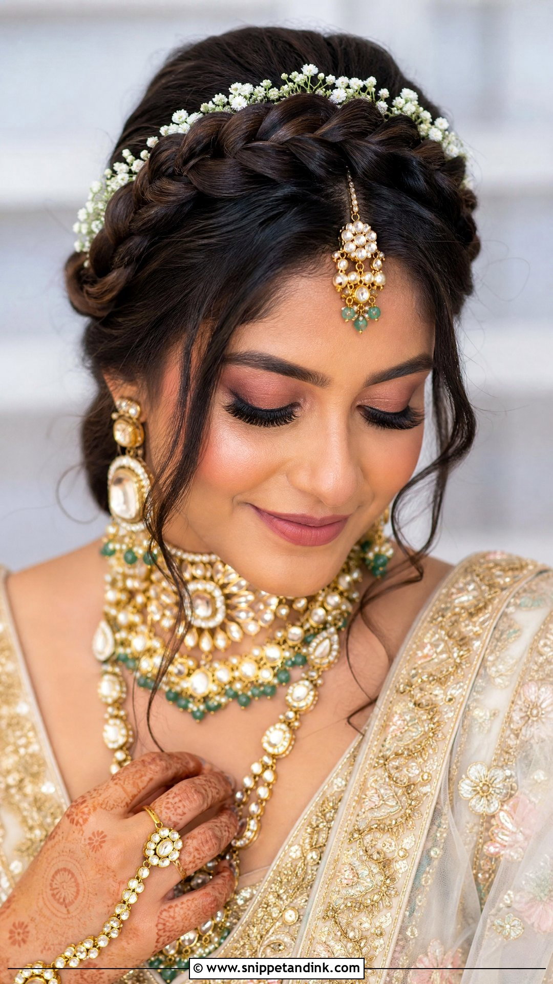 Braided Crown - Snippet and Ink - 20 Roka Hairstyle for Bride Ideas