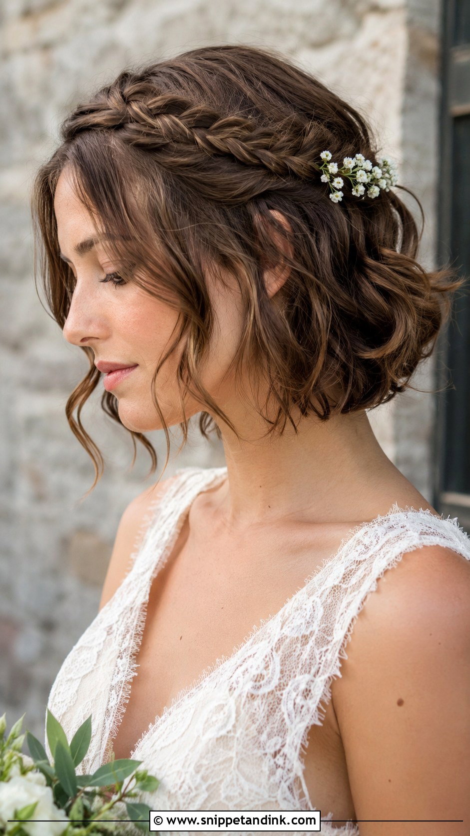 Braided Crown Bob - Snippet and Ink - 25 Wedding Guest Short Hairstyles
