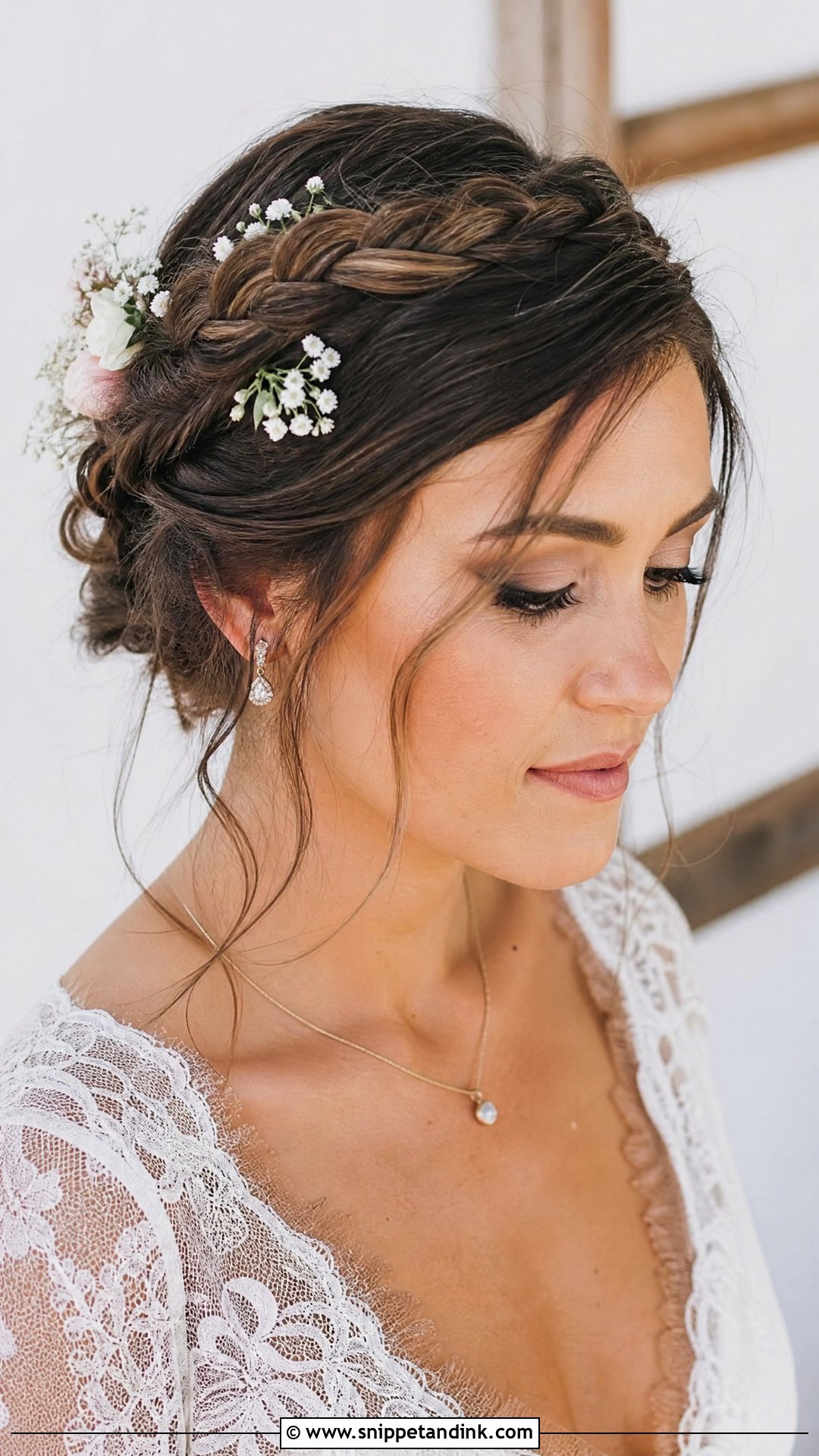 Braided Crown Bridal Hair Band - Snippet and Ink - 20 Bridal Hair Band Ideas