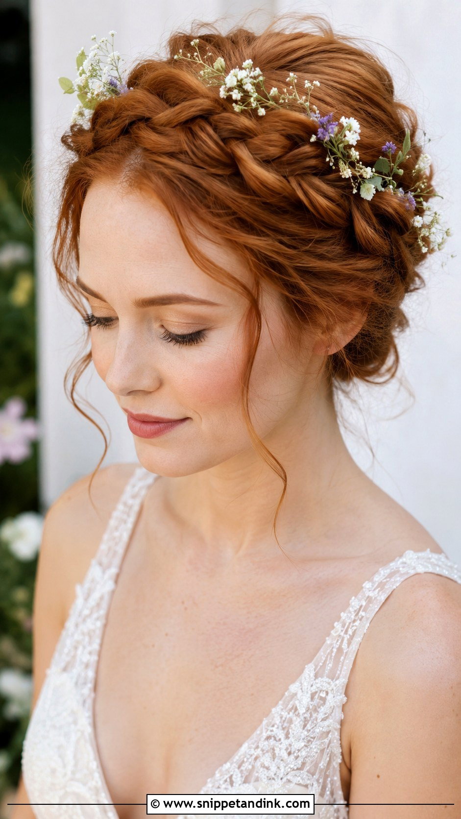 Braided Crown Bridal Hairstyle - Snippet and Ink - 25 Bride Hairstyles for Long Hair