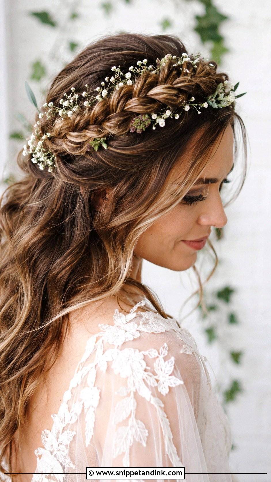 Braided Crown Bridal Hairstyle - Snippet and Ink - 25 Simple Bridal Hairstyle Ideas