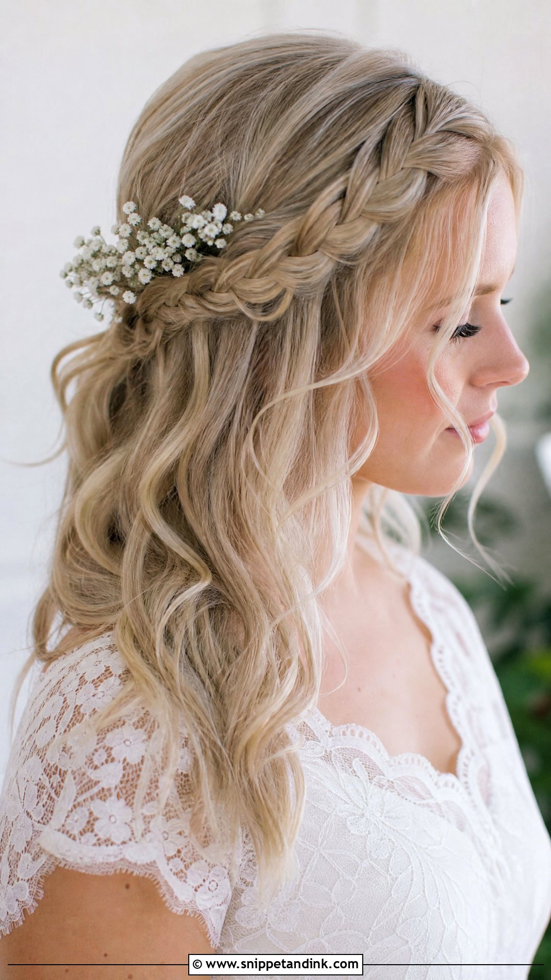 Braided Crown Bridal Hairstyle For Long Face - Snippet and Ink - 15 Bridal Hairstyles for Long Face