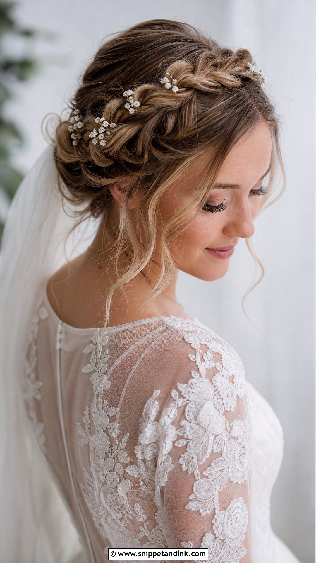 Braided Crown Bridal Hairstyle For Long Hair - Snippet and Ink - 15 Easy Bridal Hairstyles for Long Hair