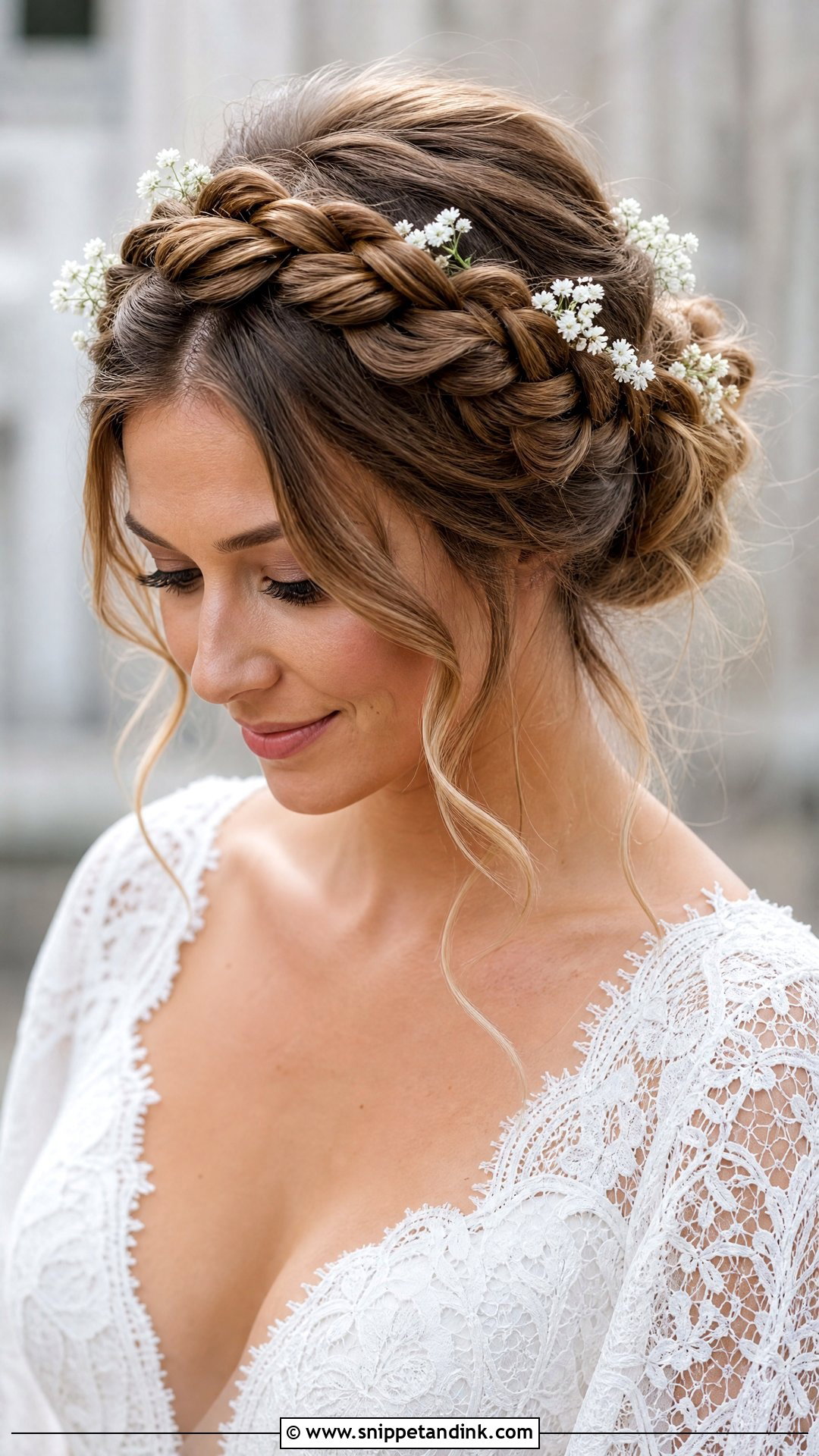 Braided Crown Bridal Hairstyle Step By Step - Snippet and Ink - 15 Bridal Hairstyles Tutorial Step By Step