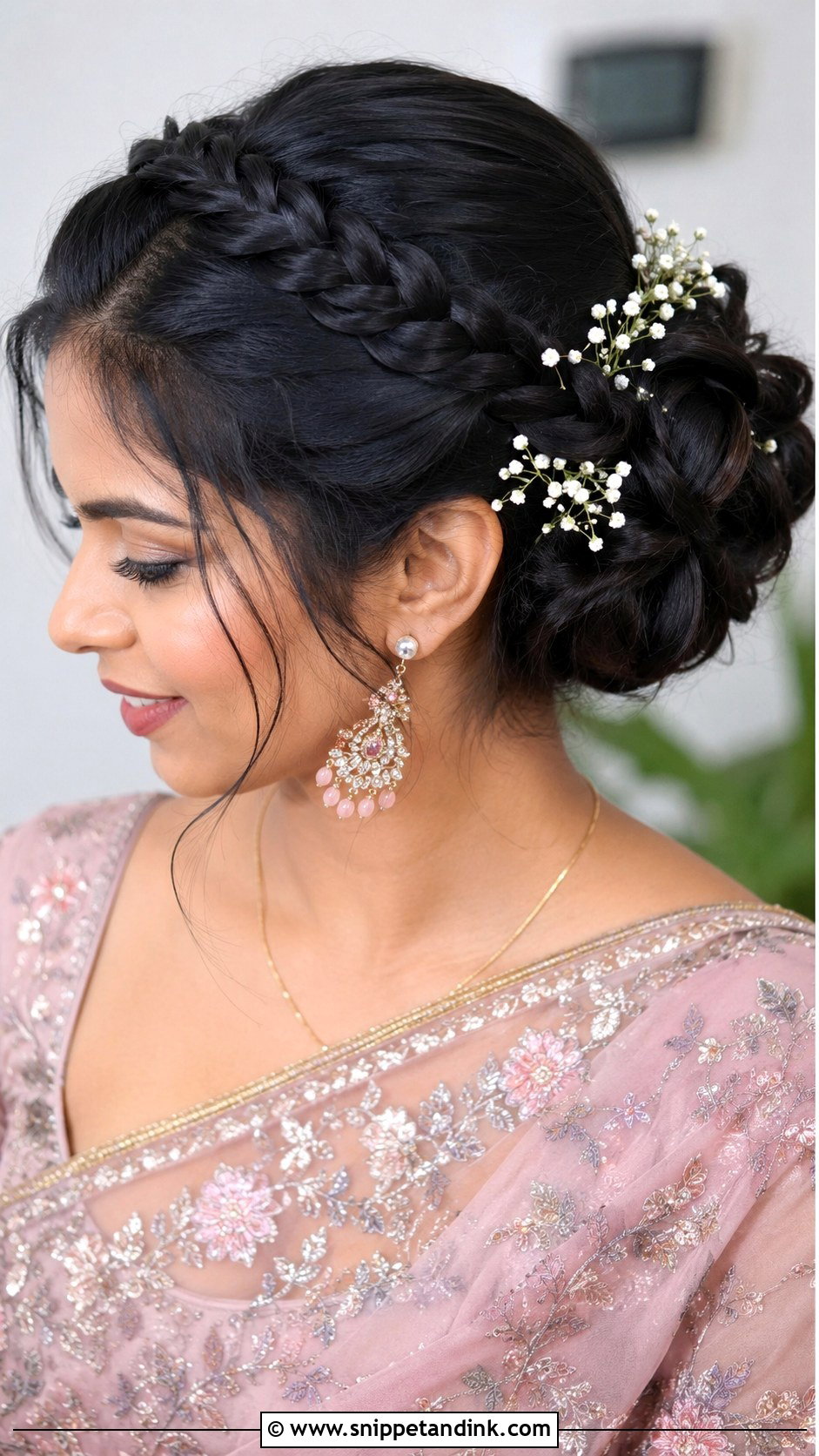 Braided Crown Bridal Updo - Snippet and Ink - 25 Asian Bridal Hair Ideas