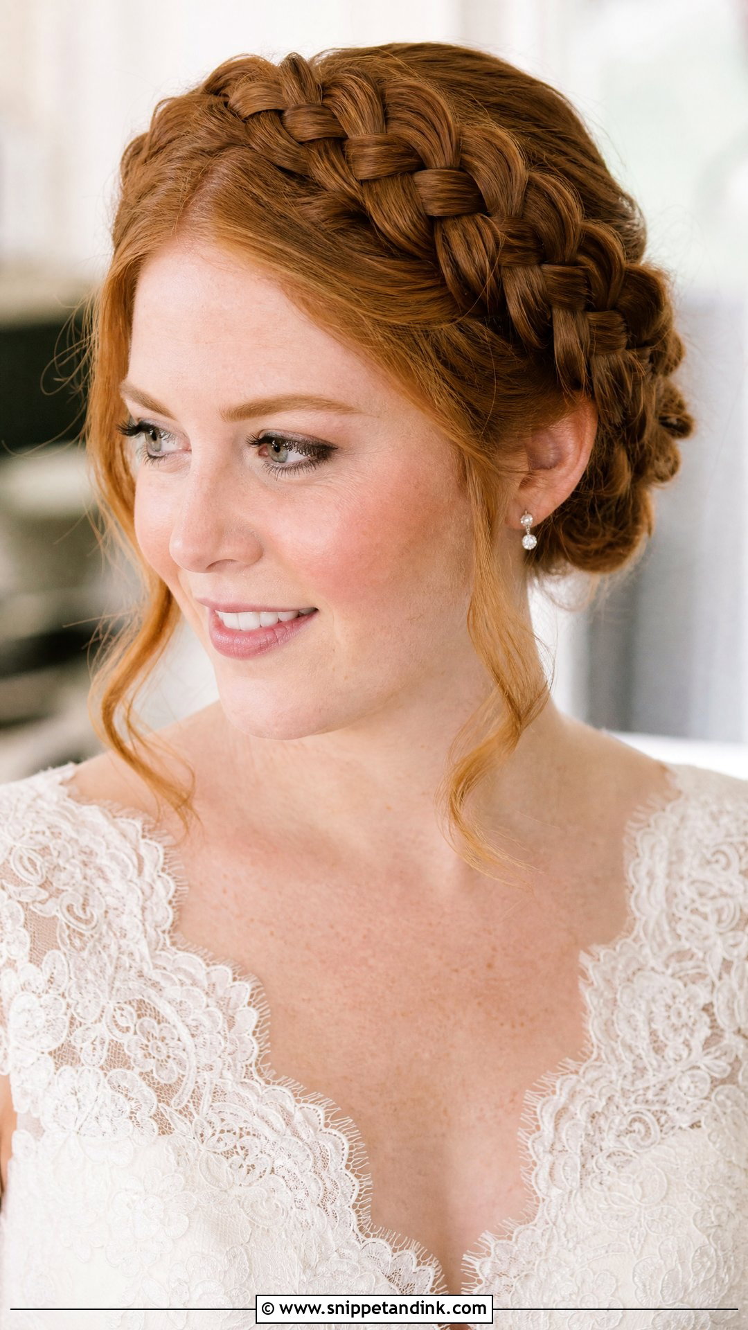 Braided Crown Bride Hair - Snippet and Ink - 15 Braided Bride Hair Ideas