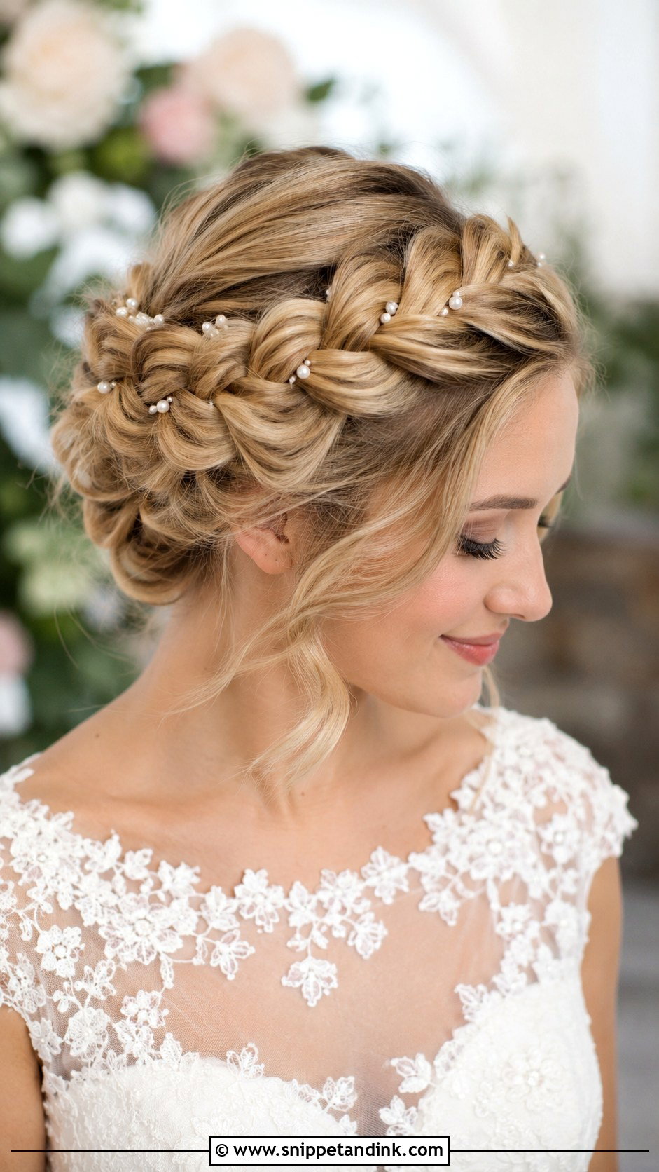 Braided Crown Bride Updo For Long Hair - Snippet and Ink - 20 Bride Updo Hairstyles for Long Hair