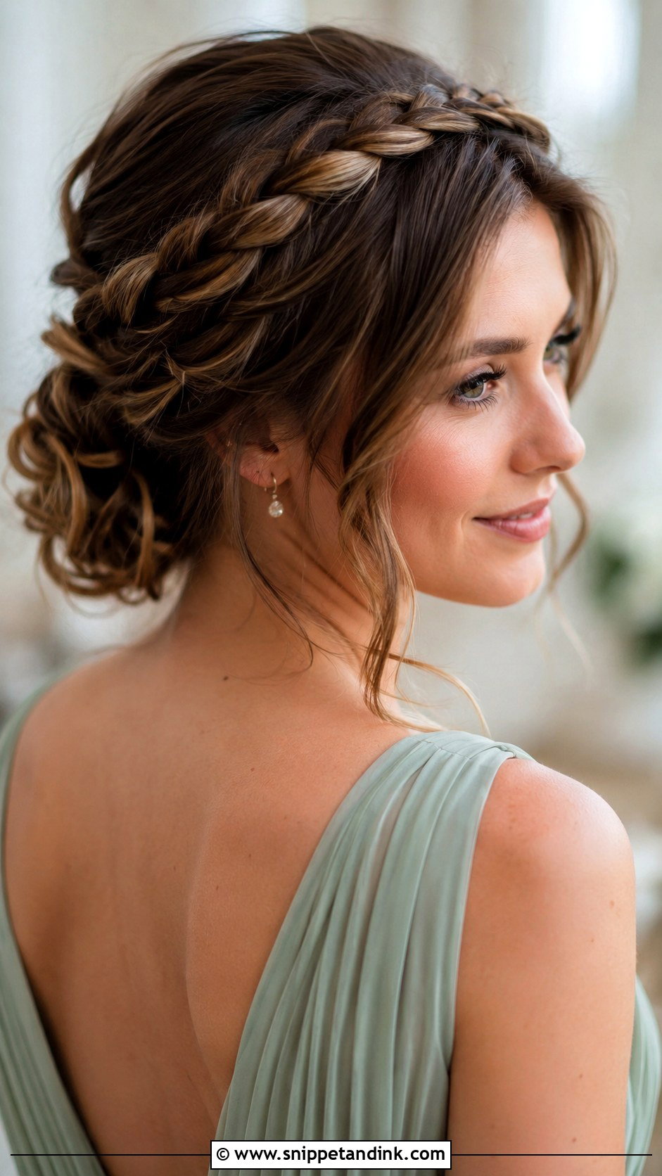 Braided Crown Bridesmaid Hair - Snippet and Ink - 25 Hair for Wedding Bridesmaid Ideas