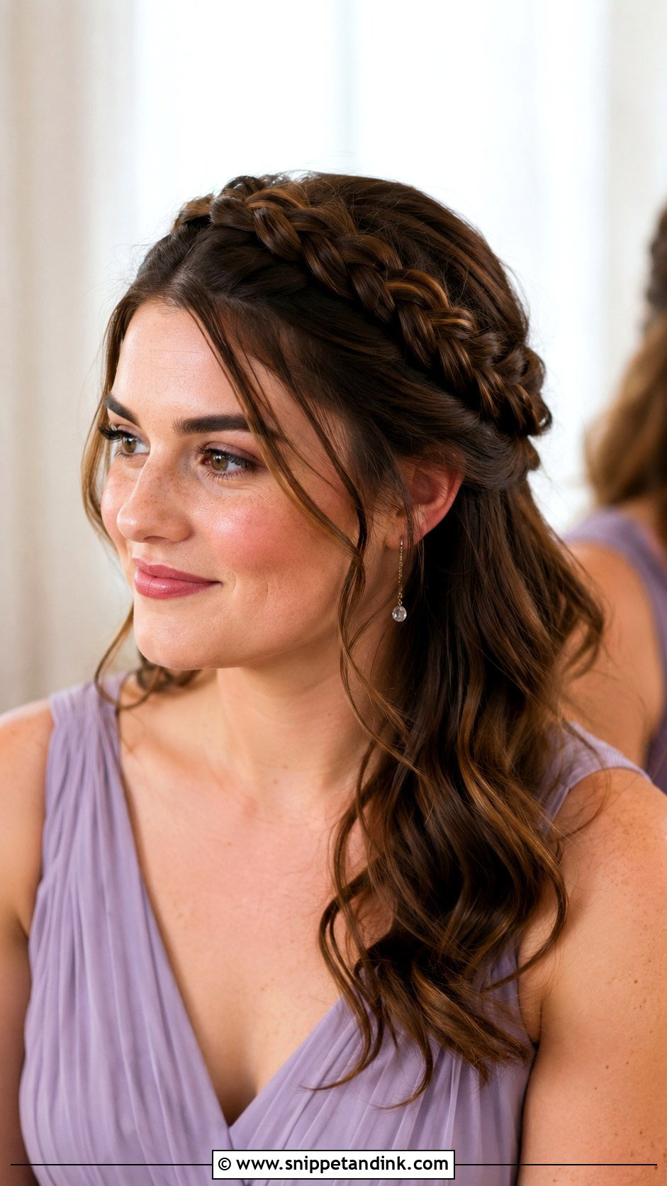 Braided Crown Bridesmaid Hair Brown Hair - Snippet and Ink - 20 Bridesmaid Hairstyles Brown Hair