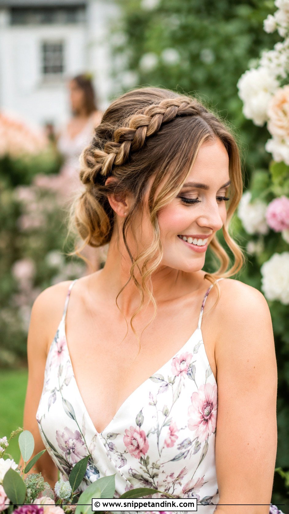 Braided Crown Bridesmaid Hairstyle - Snippet and Ink - 25 Bridesmaid Hairstyles