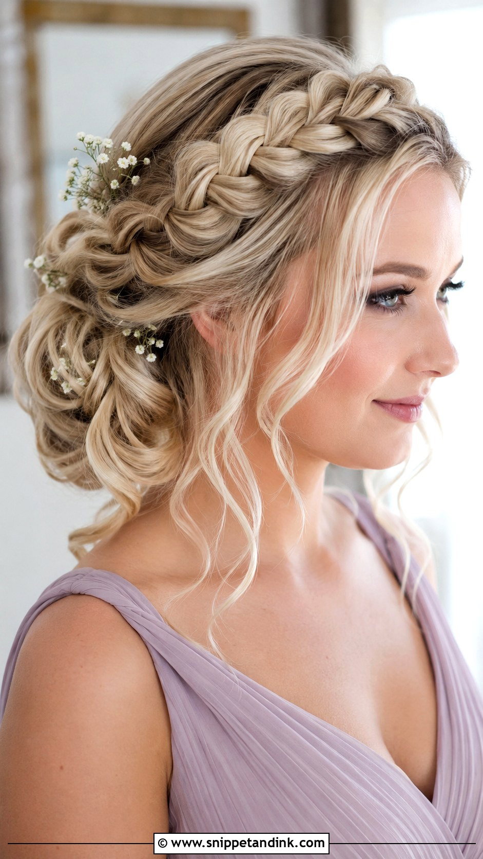 Braided Crown Bridesmaid Hairstyle - Snippet and Ink - 30 Hairstyles for Weddings Bridesmaid