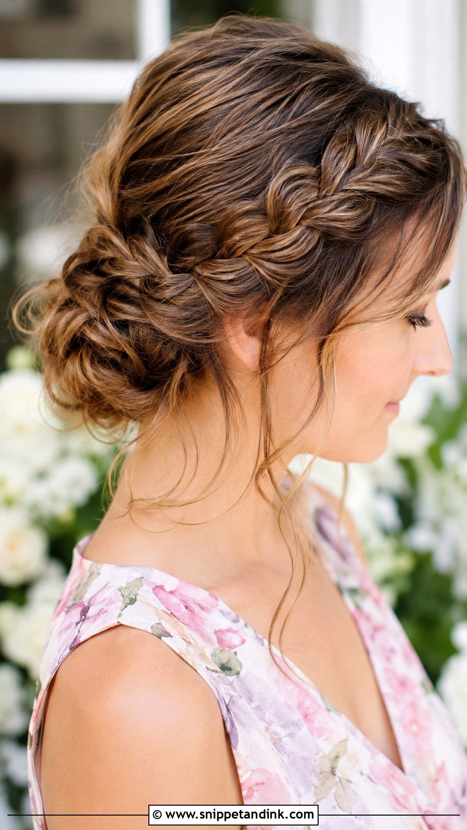 Braided Crown Bridesmaid Hairstyle For Fine Hair - Snippet and Ink - 20 Bridesmaid Hairstyles for Fine Hair