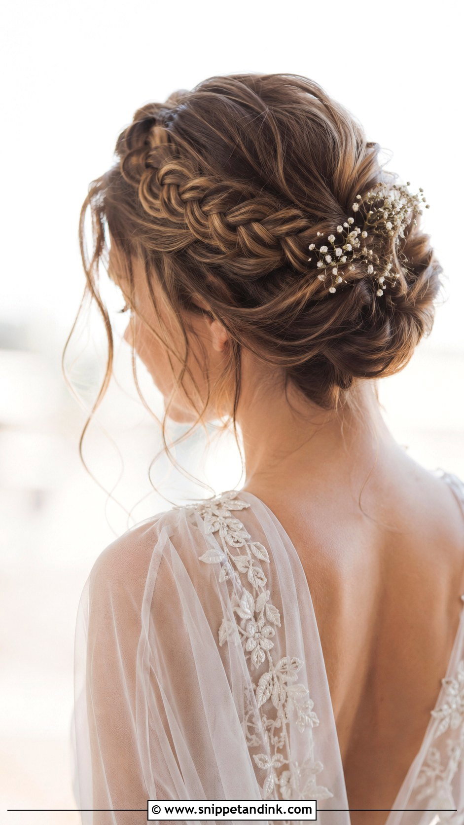 Braided Crown Bun - Snippet and Ink - 20 Hair Bun Styles Wedding