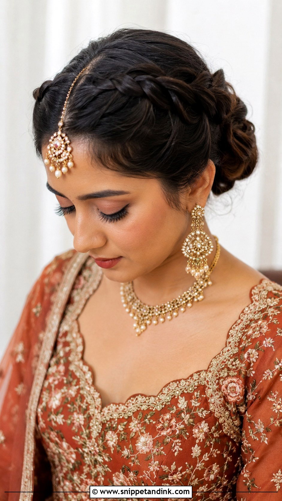 Braided Crown Bun - Snippet and Ink - 25 Indian Bridal Hair Buns