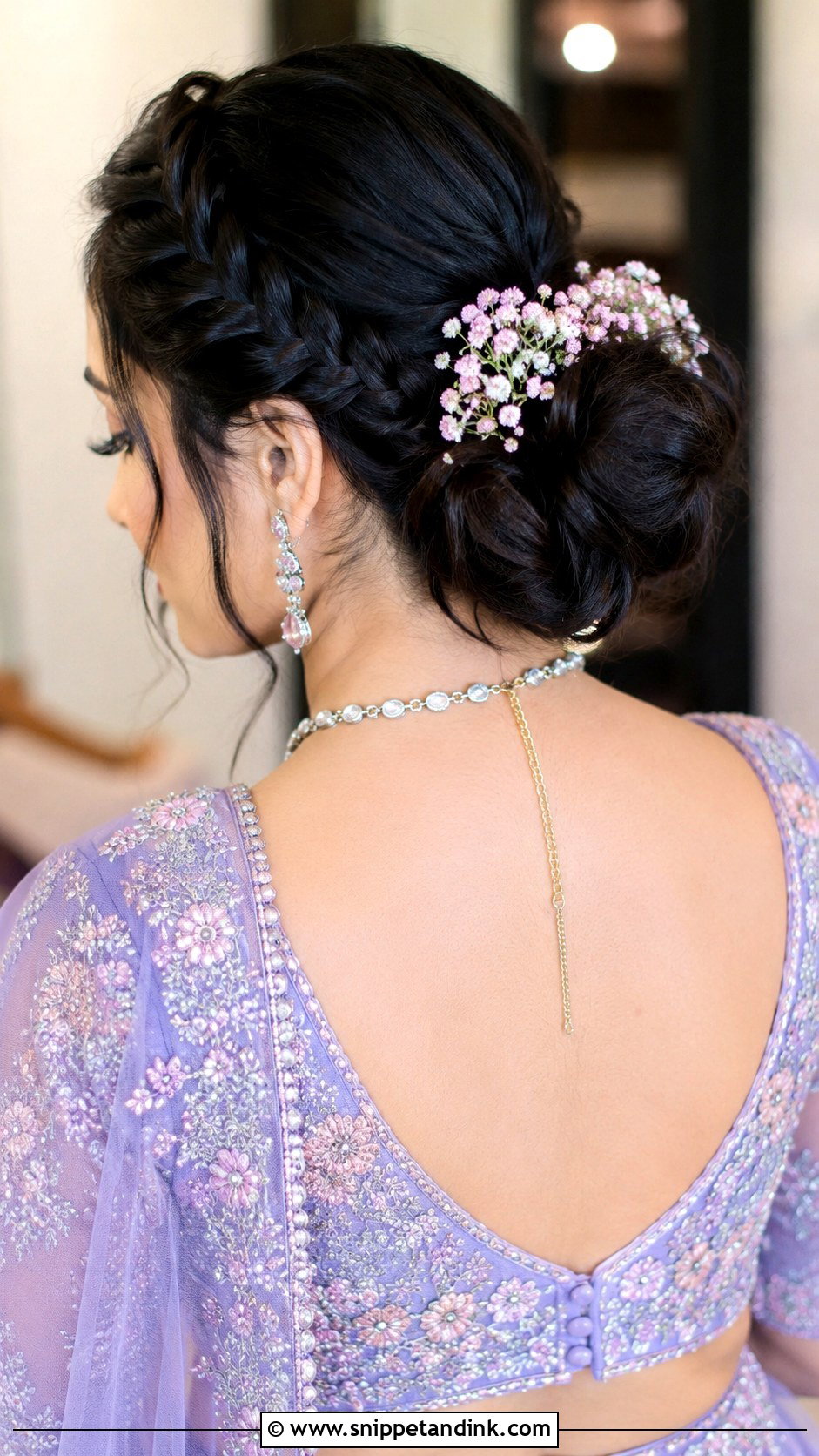 Braided Crown Bun - Snippet and Ink - 25 Indian Wedding Bun Hairstyles