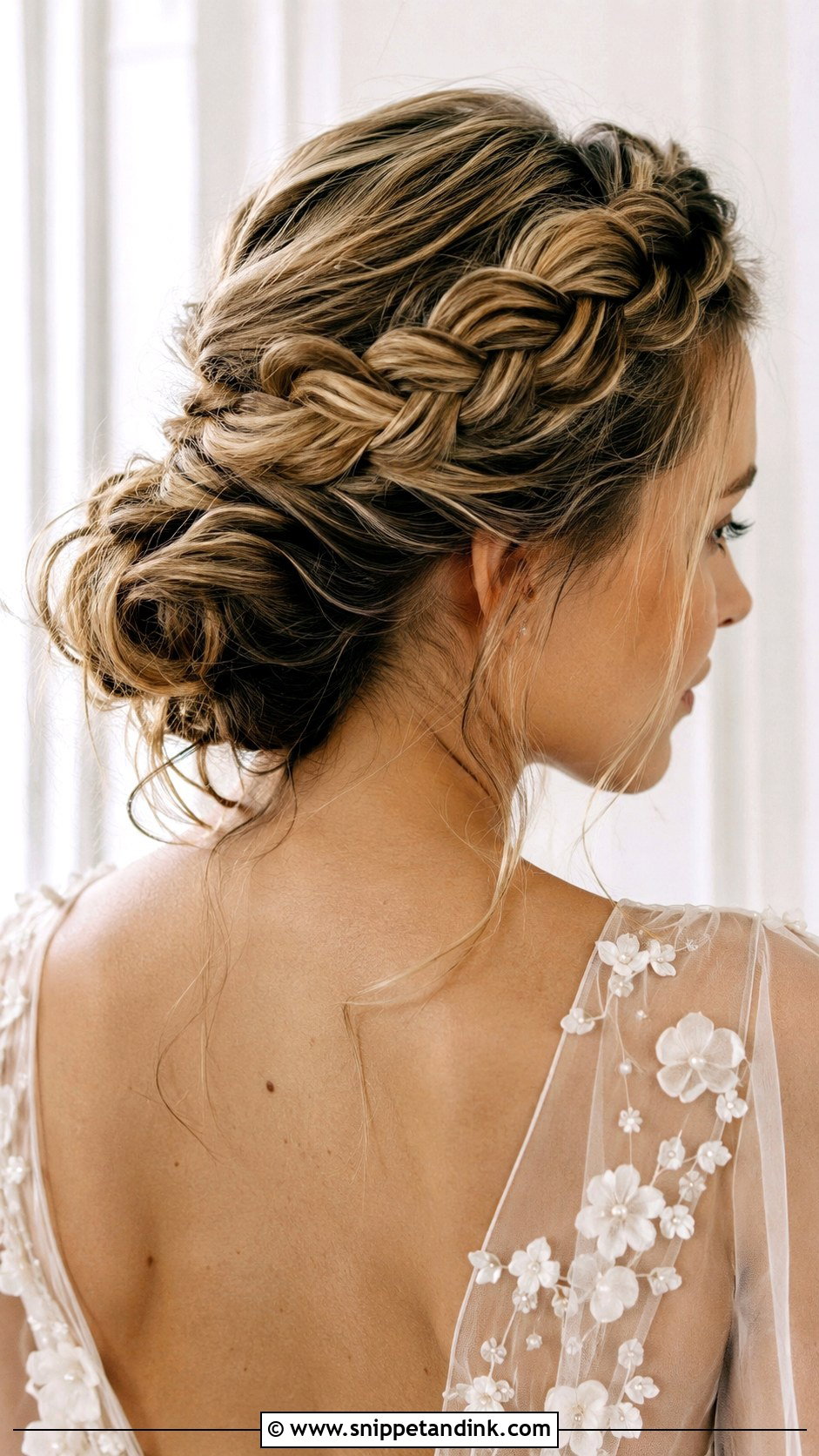 Braided Crown Bun - Snippet and Ink - 25 Wedding Buns