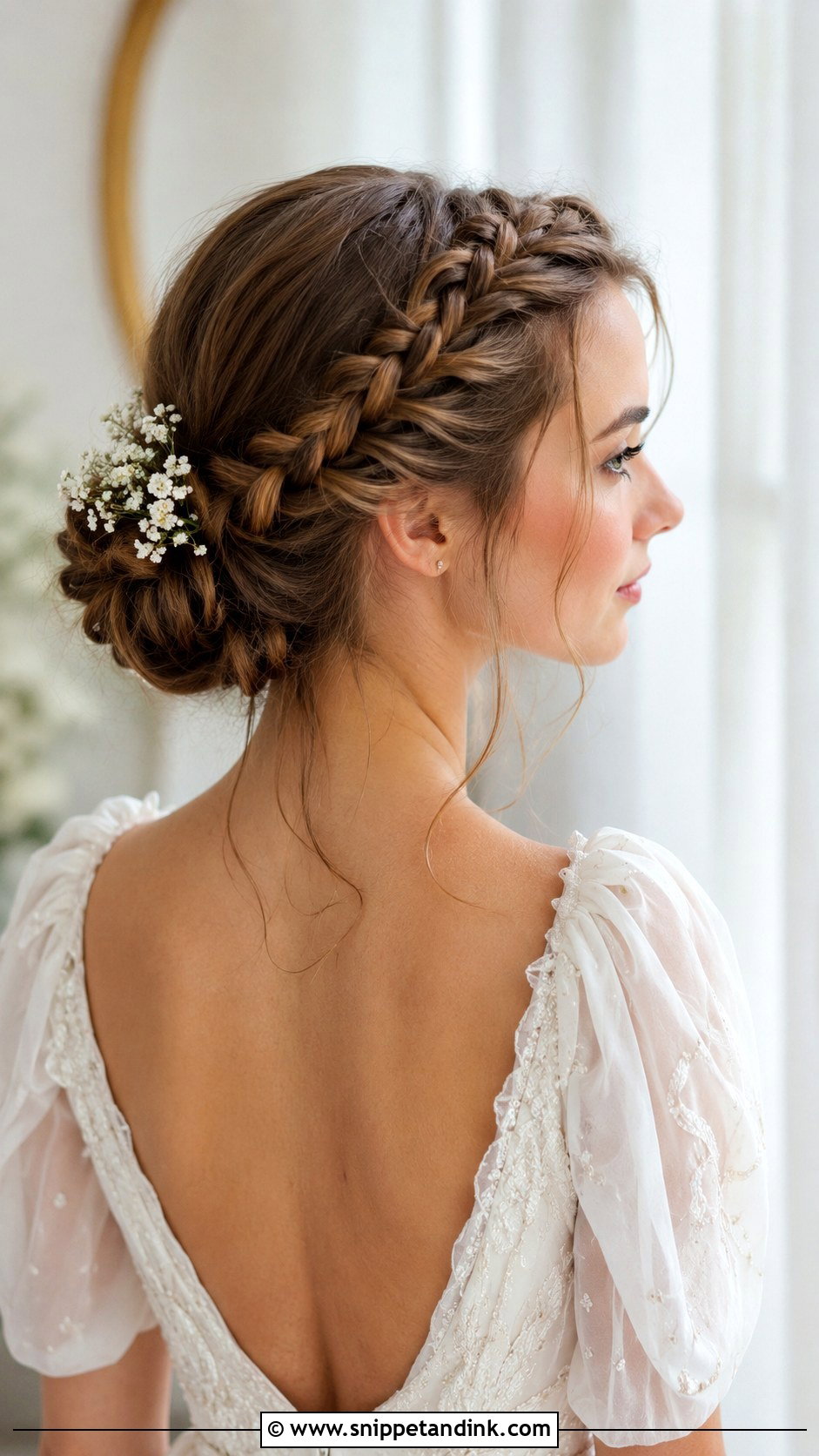 Braided Crown Bun Hairstyle - Snippet and Ink - 25 Bride Bun Hairstyles