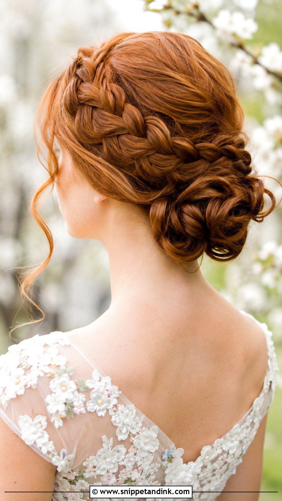 Braided Crown Chignon - Snippet and Ink - 20 Bridal Chignon Ideas