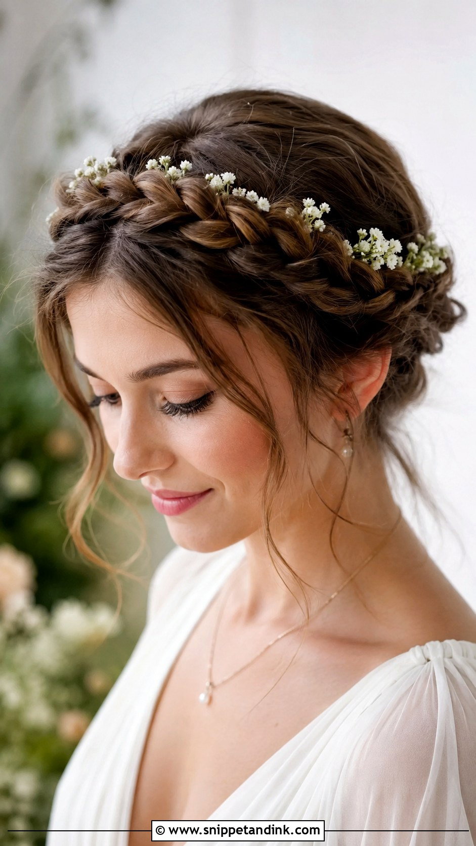 Braided Crown Civil Wedding Hairstyle - Snippet and Ink - 25 Civil Wedding Hairstyle Ideas