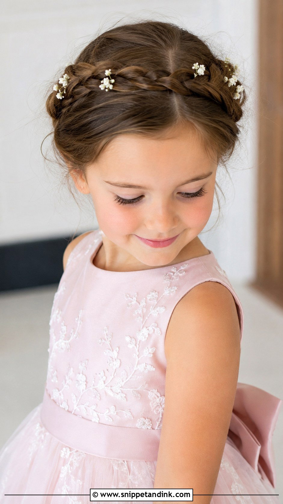 Braided Crown For Kids Wedding - Snippet and Ink - 20 Hairstyles for Kids for Weddings