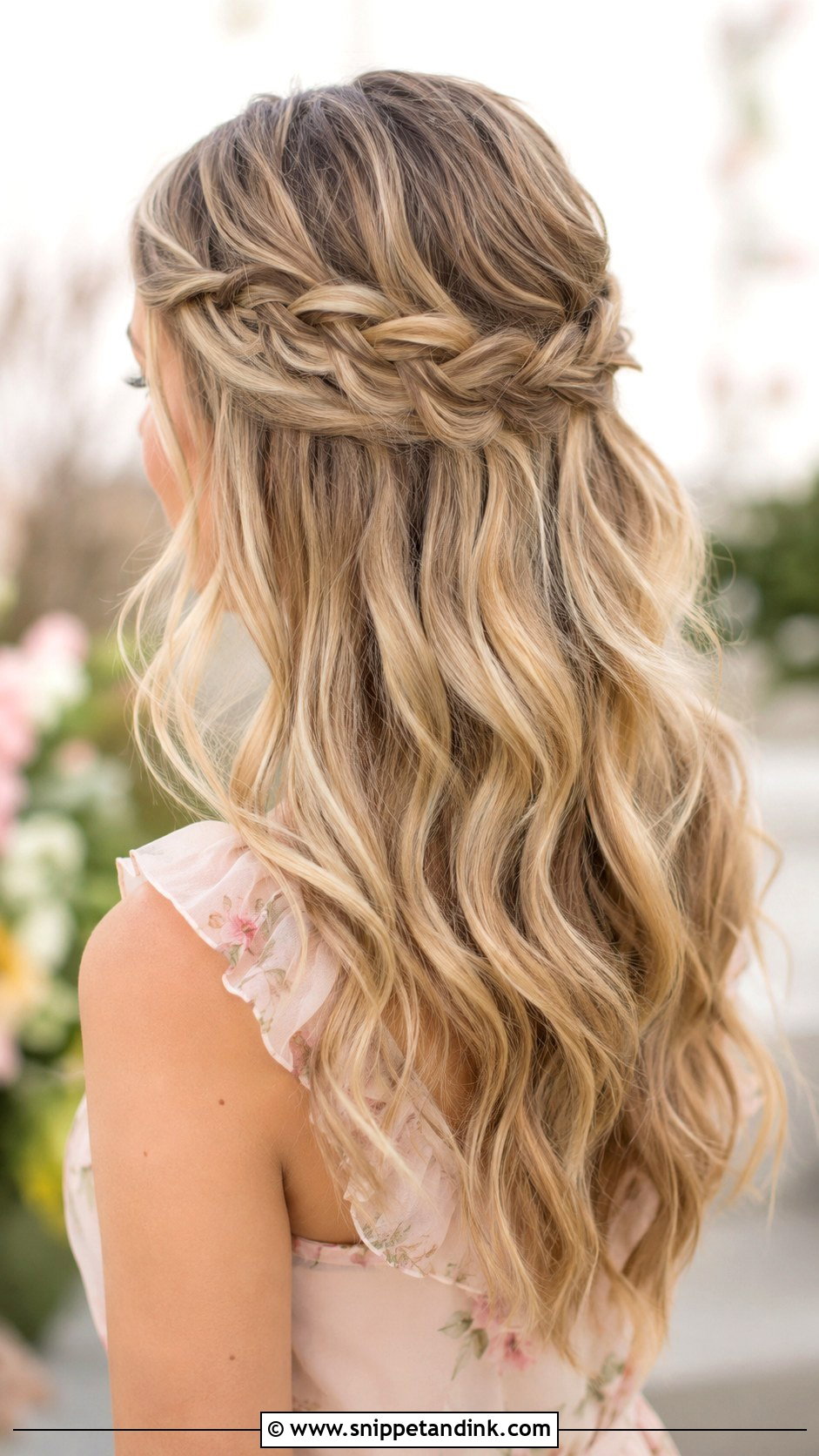 Braided Crown Hair Down Bridesmaid - Snippet and Ink - 25 Hair Down Bridesmaid Styles