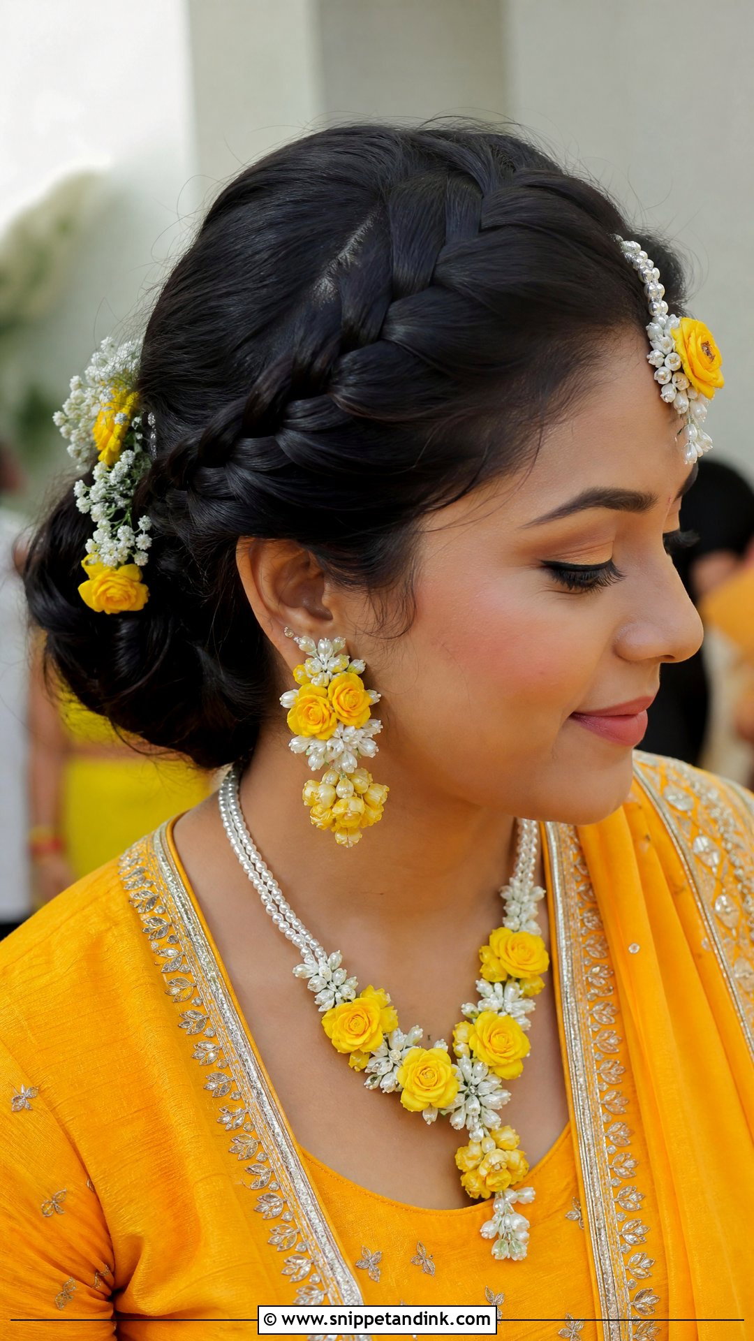 Braided Crown Hairstyle - Snippet and Ink - 20 Indian Hairstyle for Mom of Bride Ideas