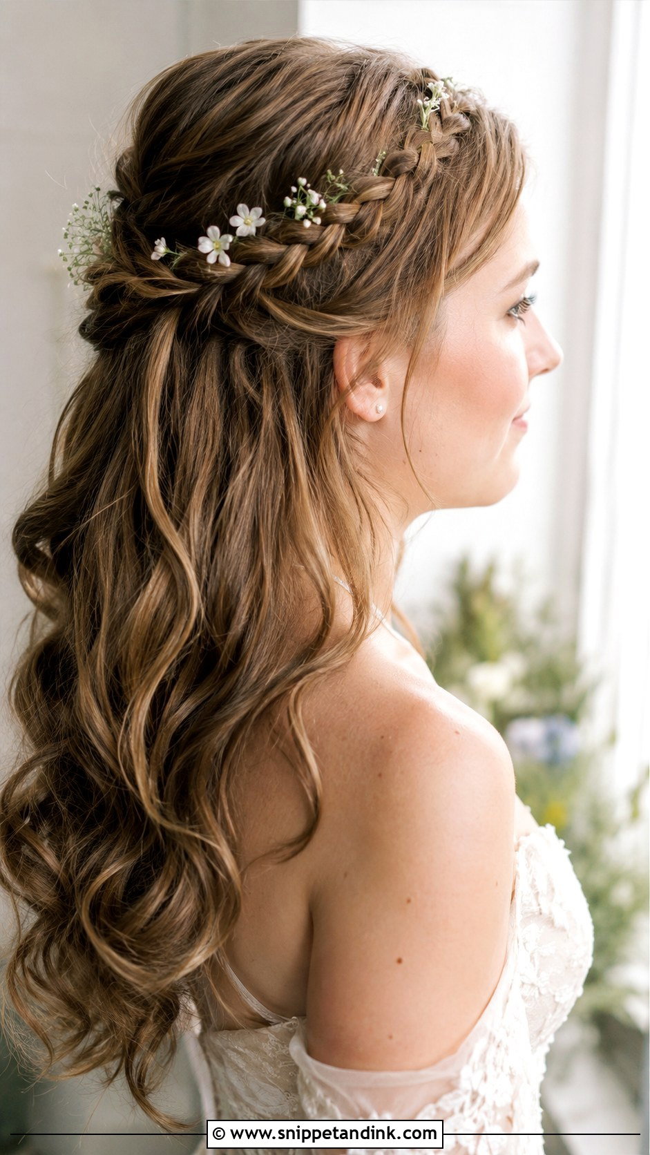 Braided Crown Half Up - Snippet and Ink - 20 Kate Middleton Wedding Hair Ideas