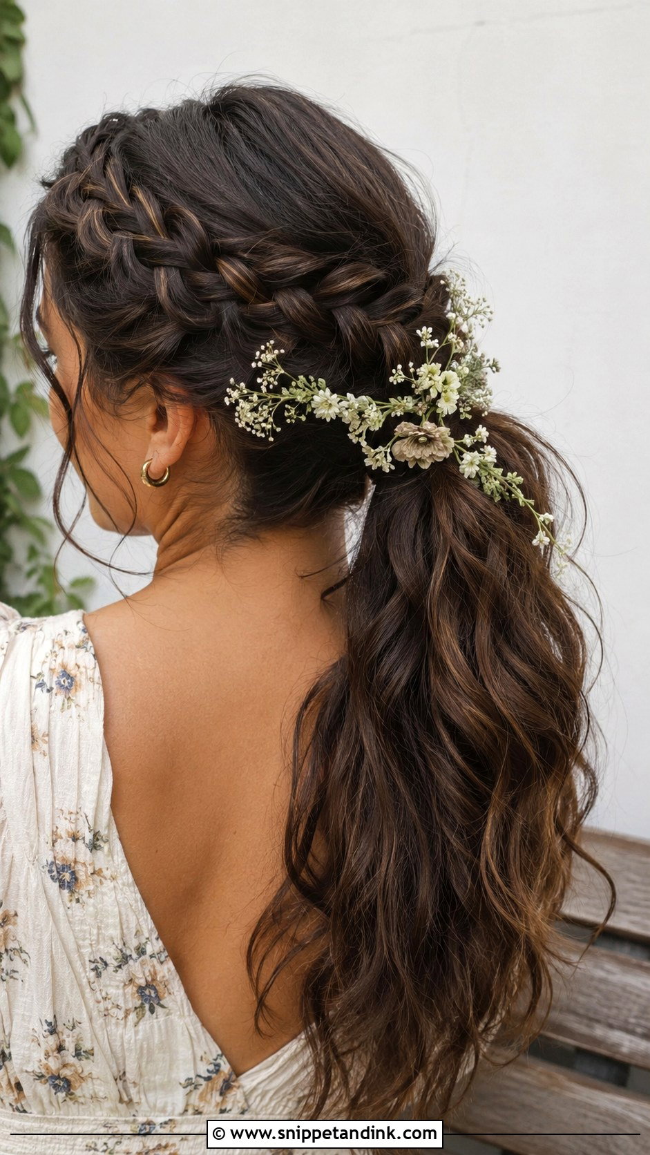 Braided Crown Ponytail - Snippet and Ink - 20 Ponytail Wedding Guest Ideas