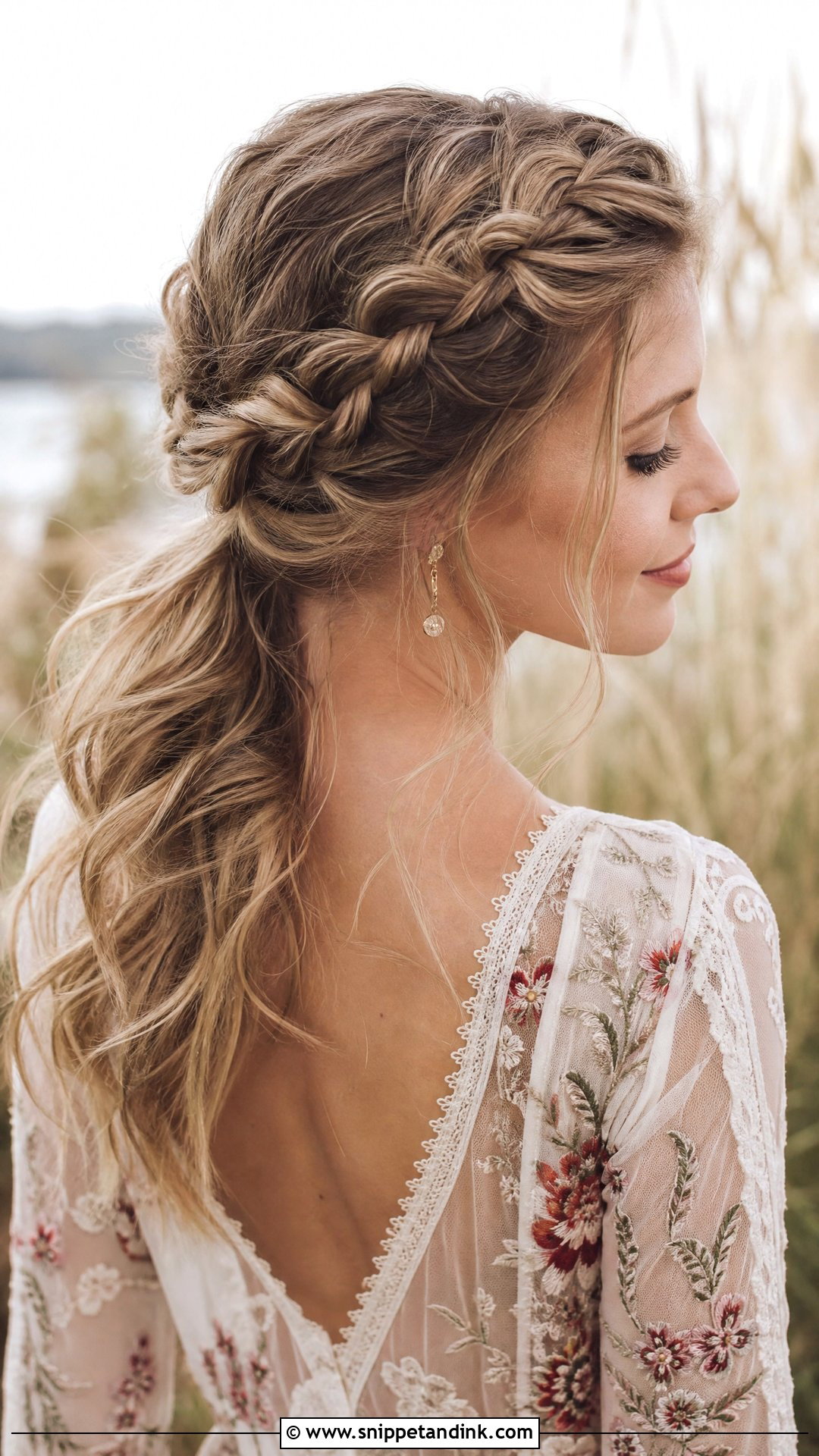 Braided Crown Ponytail - Snippet and Ink - 20 Wedding Guest Hair Ponytail Ideas