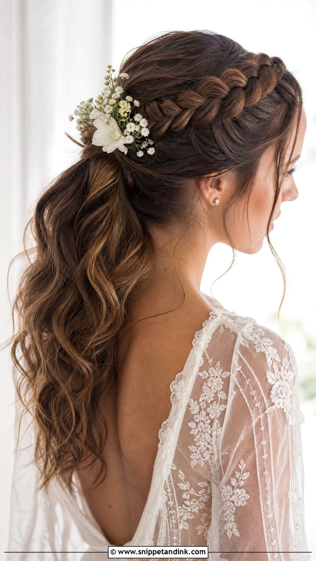Braided Crown Ponytail for Wedding Guest - Snippet and Ink - 20 Ponytail for Wedding Guest Ideas