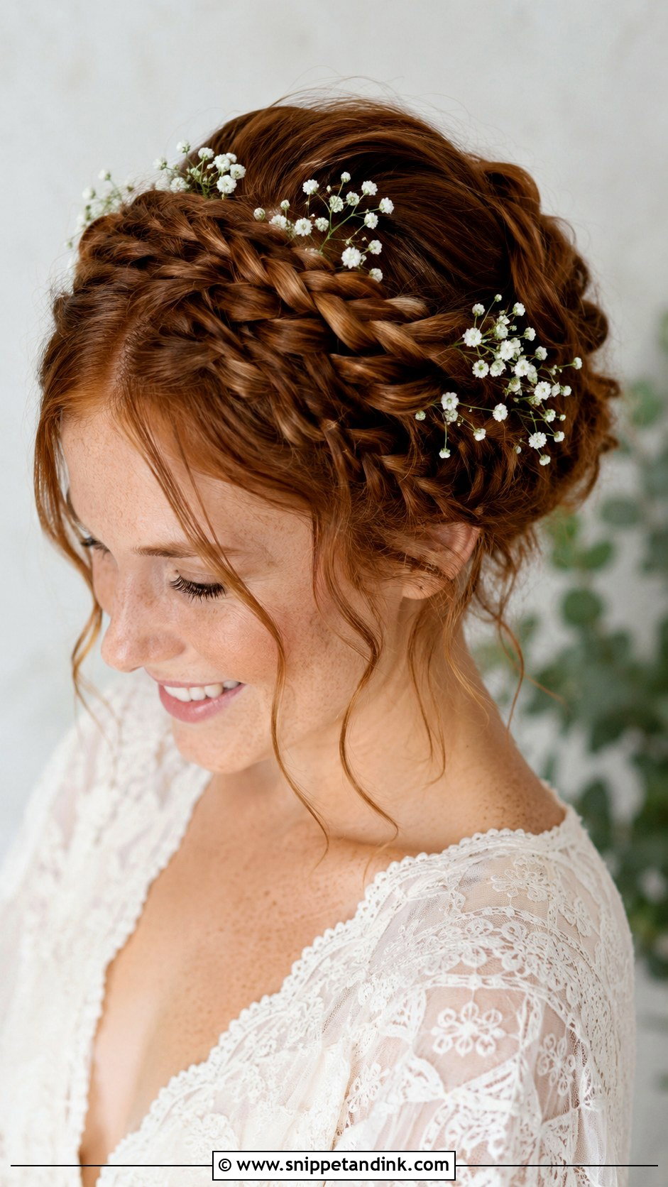 Braided Crown Short Hairstyle - Snippet and Ink - 25 Bridal Hairstyles for Short Hair