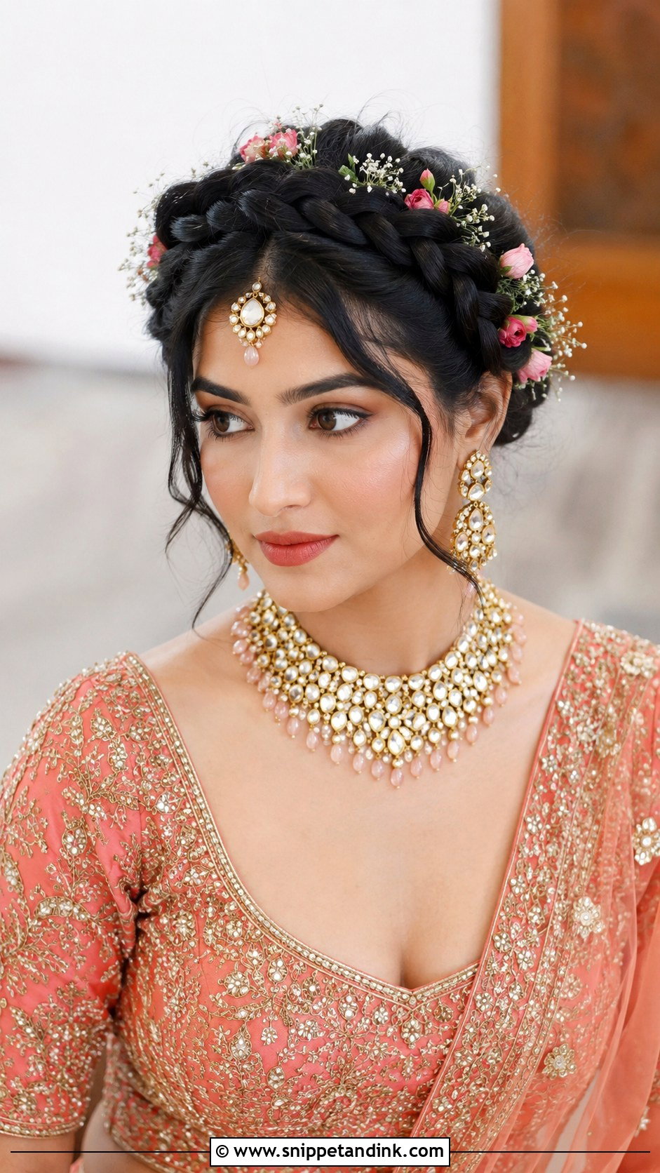 Braided Crown Updo - Snippet and Ink - 25 Shaadi Hairstyles