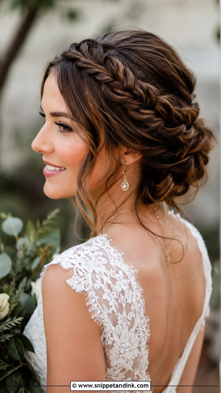 Braided Crown Updo - Snippet and Ink - 25 Updo Wedding Hairstyles for Long Hair