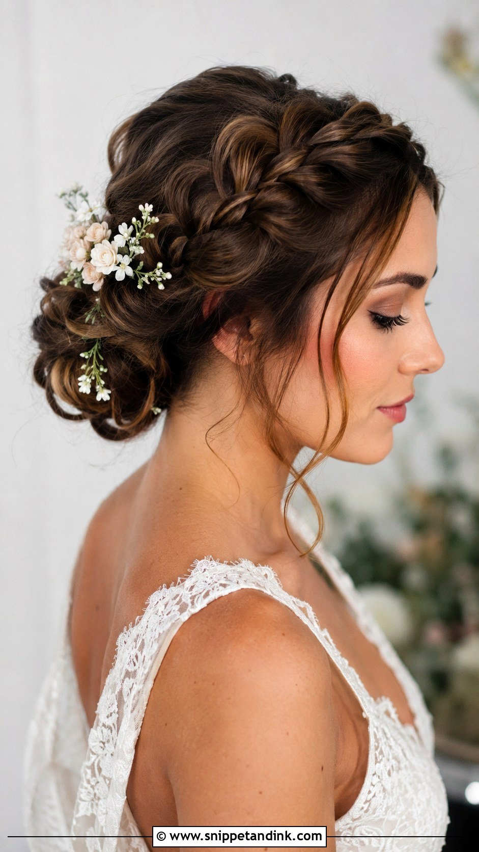 Braided Crown Updo - Snippet and Ink - 25 Vintage Bridal Hair Ideas