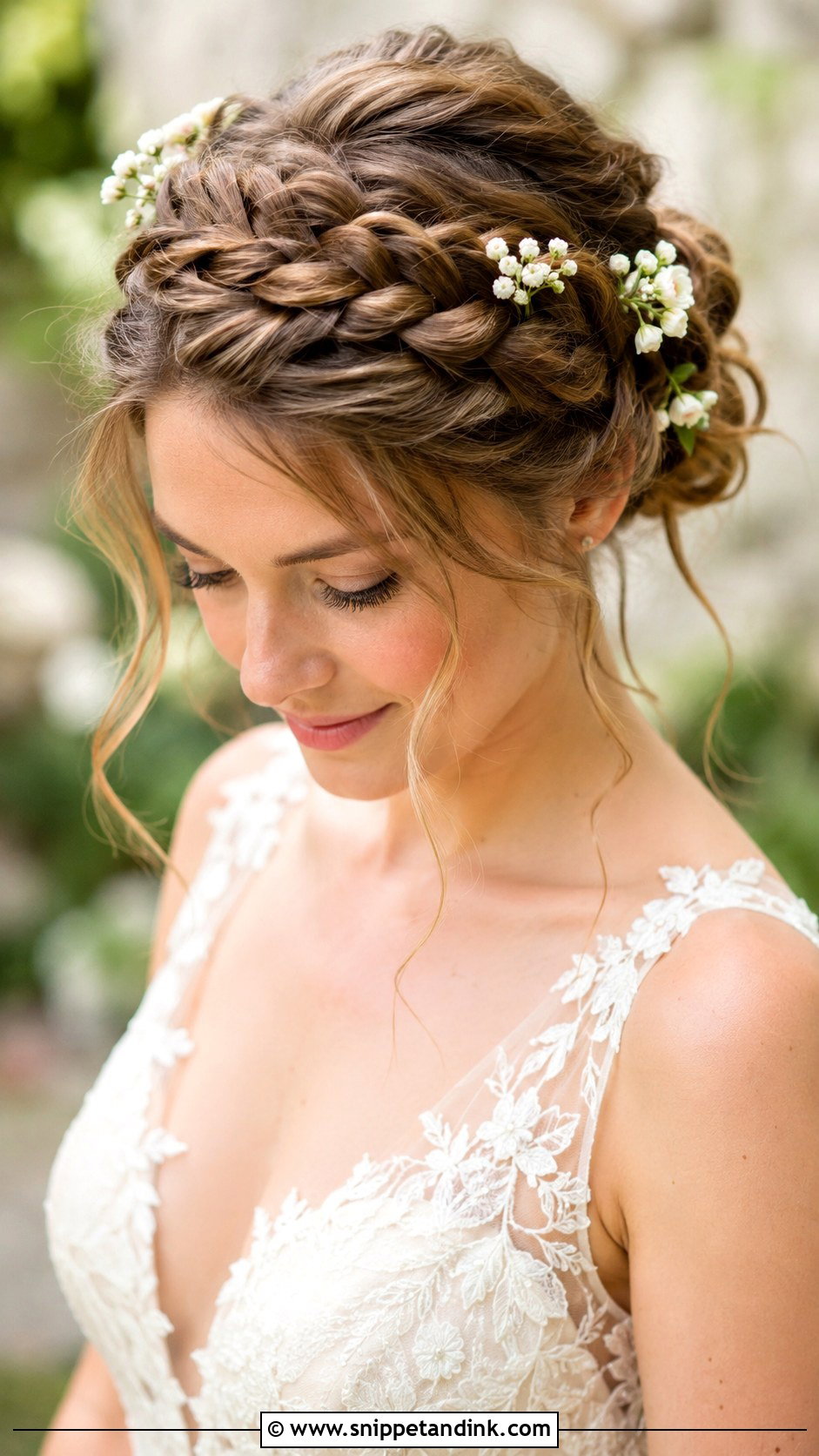 Braided Crown Updo - Snippet and Ink - 25 Wedding Guest Hair Ideas