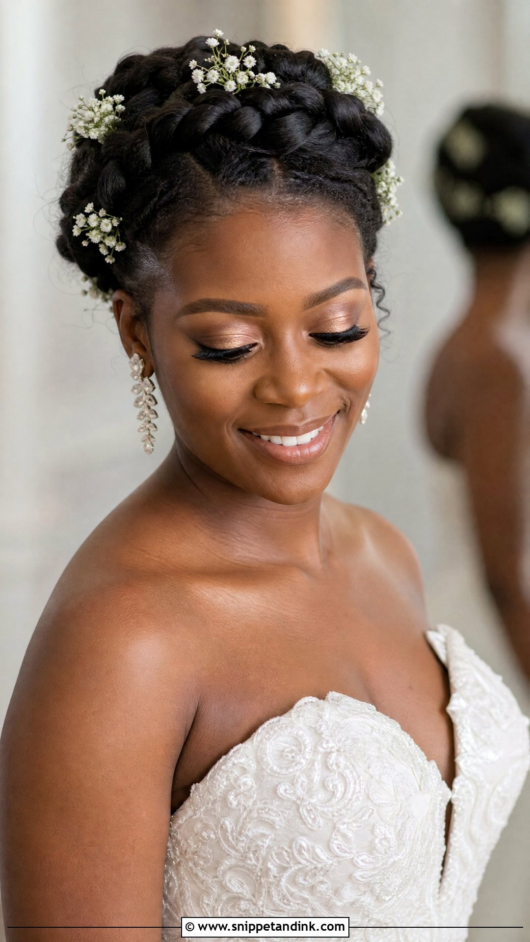 Braided Crown Updo - Snippet and Ink - 20 Bridal Hairstyle Black Women Ideas