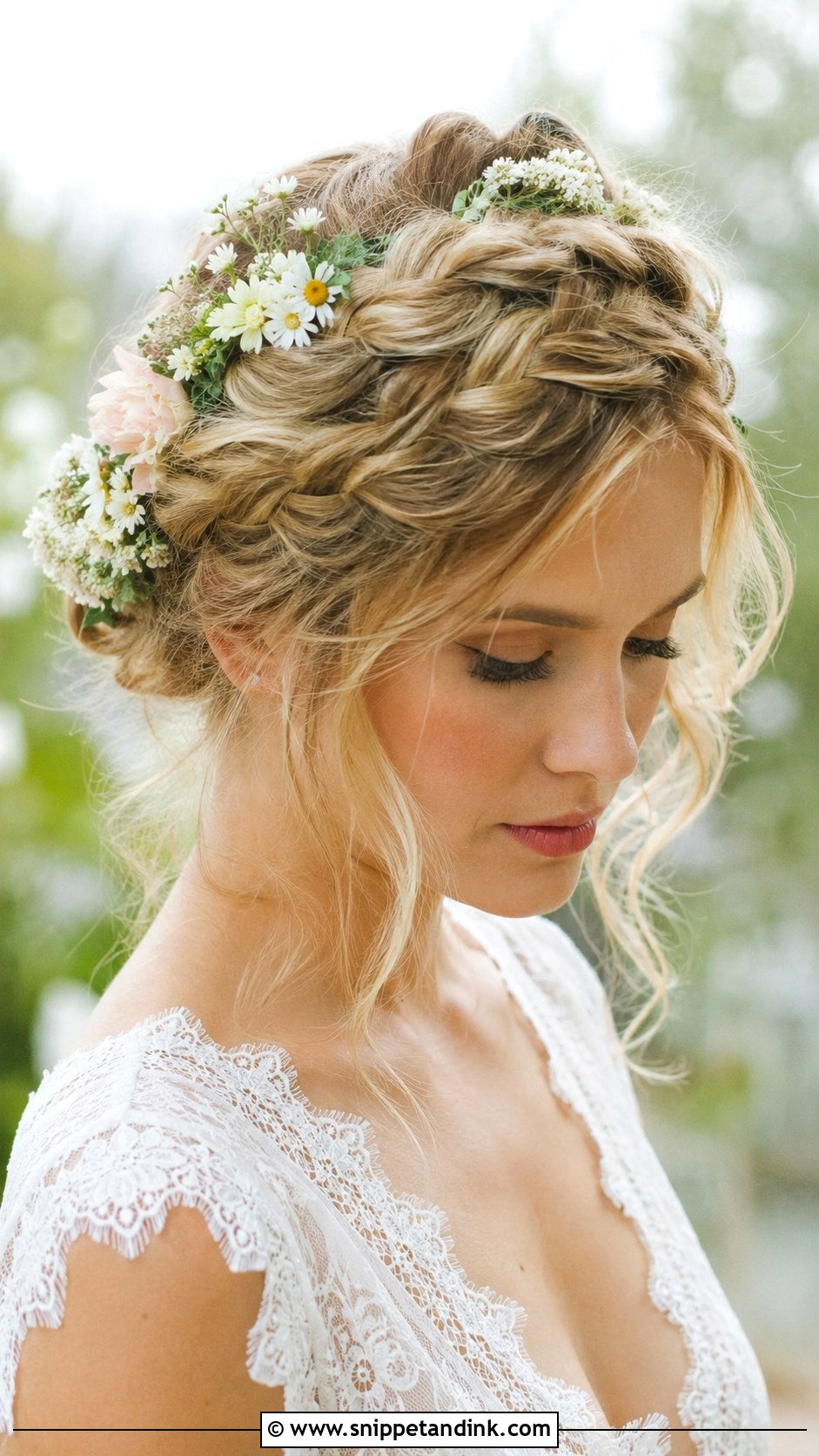 Braided Crown Updo - Snippet and Ink - 25 Wedding Hair Up Do Ideas