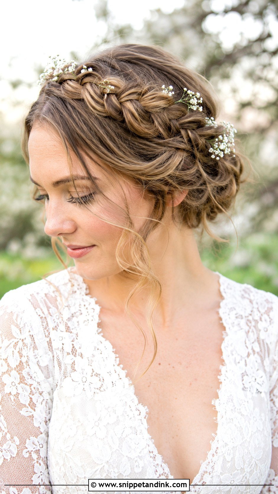 Braided Crown Updo - Snippet and Ink - 25 Whimsical Wedding Hair Ideas