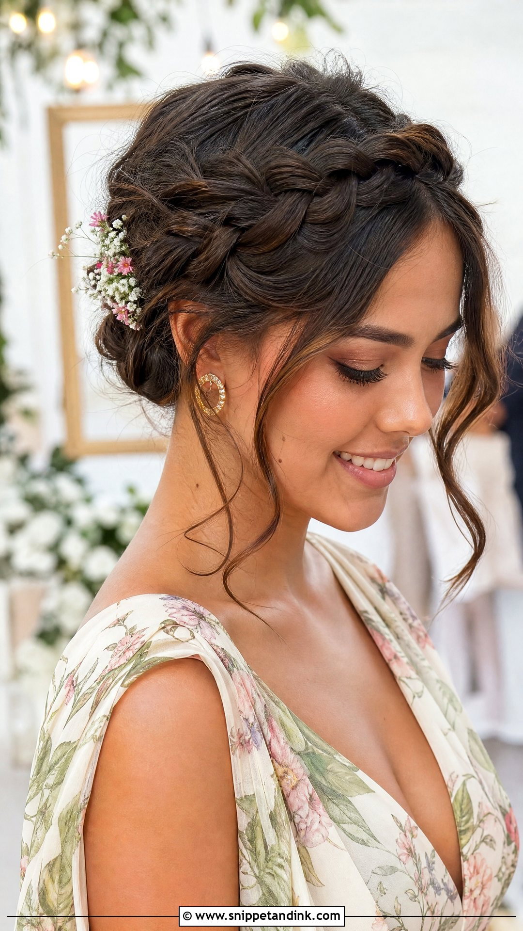 Braided Crown Updo - Snippet and Ink - 30 Elegant Hairstyles for Wedding Guest