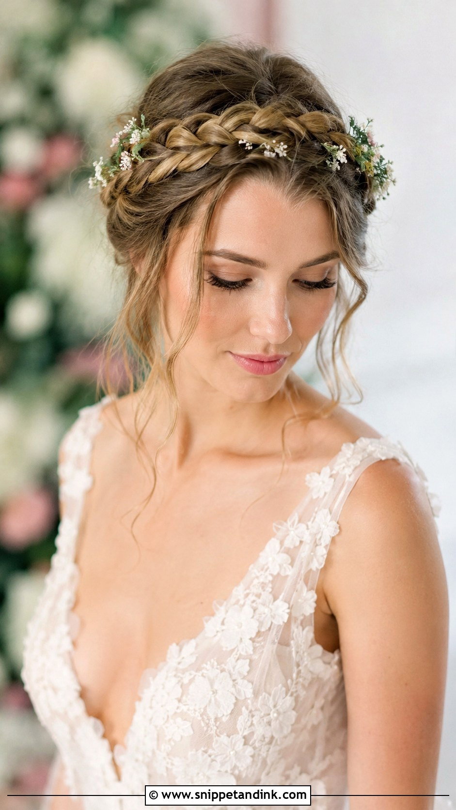 Braided Crown Updo - Snippet and Ink - 35 Wedding Hair Updo Ideas