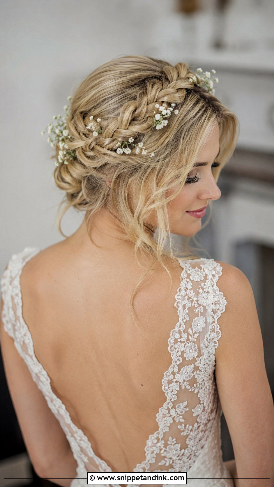 Braided Crown Updo - Snippet and Ink - 20 Wedding Hair Up Bride Ideas