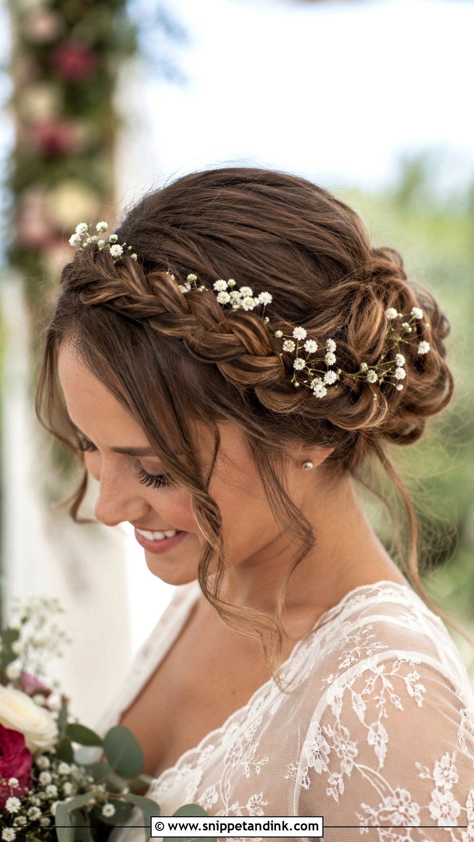 Braided Crown Updo - Snippet and Ink - 20 Easy Updos for Medium Hair for Wedding
