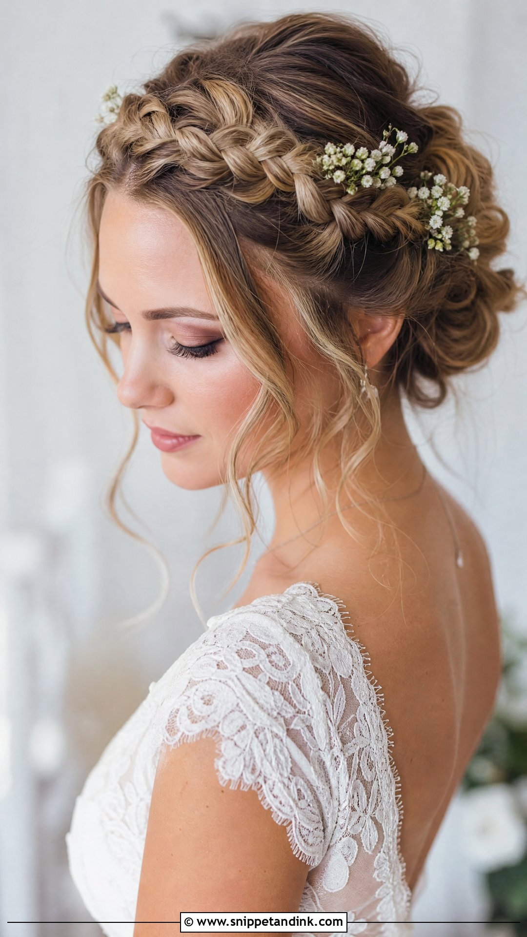 Braided Crown Updo - Snippet and Ink - 20 Elegant Wedding Updos for Long Hair