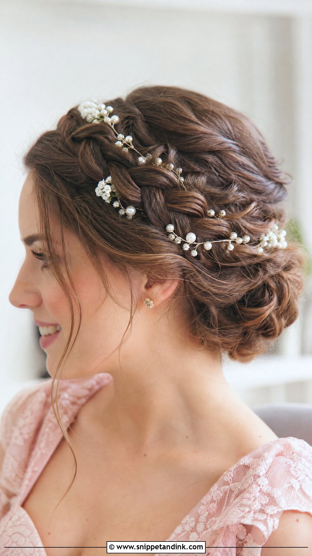 Braided Crown Updo - Snippet and Ink - 20 Hairstyles for Bride Sister