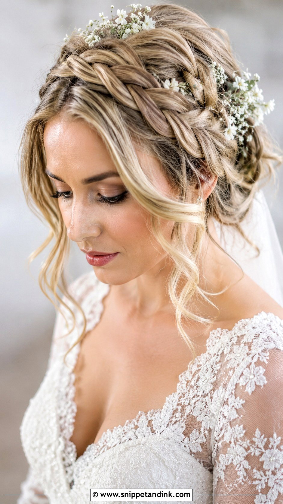 Braided Crown Updo - Snippet and Ink - 20 Hairstyles for Weddings the Bride